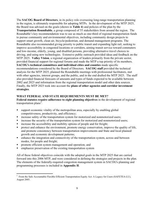 SACOG Conformity Determination