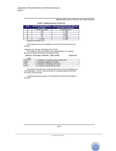 Application of New Pedestrian Level of Service Measures - sacog