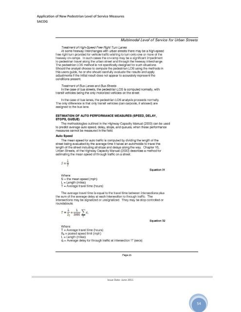 Application of New Pedestrian Level of Service Measures - sacog