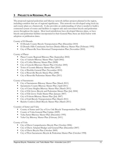 Bicycle and Pedestrian Master Plan - sacog