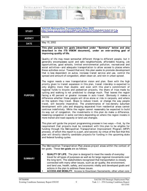 Strategic Deployment Plan - sacog