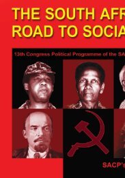 13th Congress Political Programme of the SACP 2012 - 2017