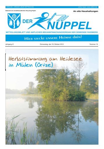 Ausgabe 19 (vom 18.10.2012) als PDF-Format - Gemeinde Faßberg