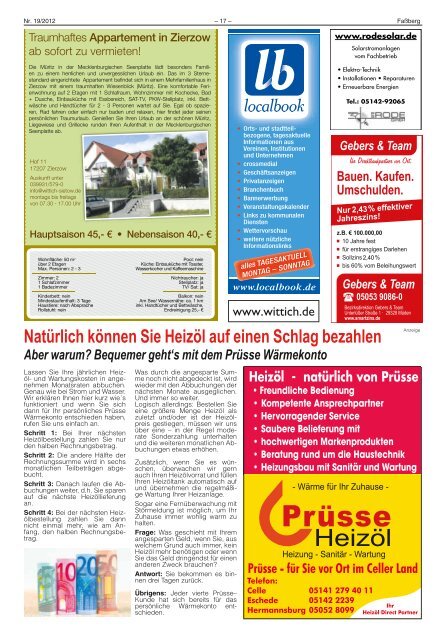Ausgabe 19 (vom 18.10.2012) als PDF-Format - Gemeinde Faßberg