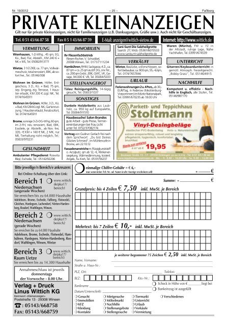 Ausgabe 19 (vom 18.10.2012) als PDF-Format - Gemeinde Faßberg