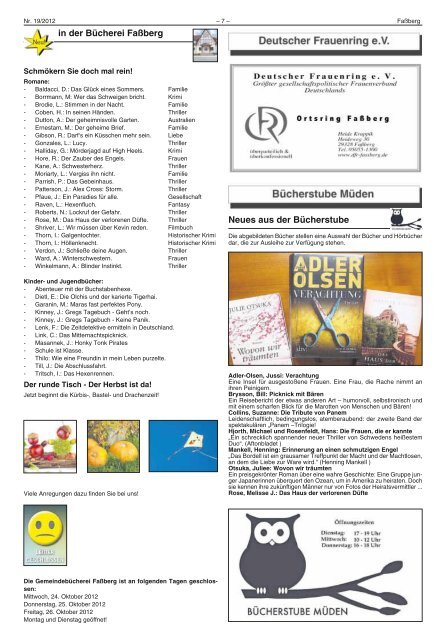 Ausgabe 19 (vom 18.10.2012) als PDF-Format - Gemeinde Faßberg