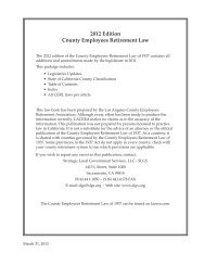 County Employees Retirement Law of 1937 (CERL) Part ... - LACERA