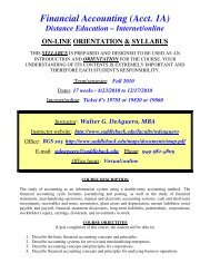 Financial Accounting (Acct. 1A) - Saddleback College