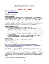 SAMPLE SYLLABUS - Saddleback College