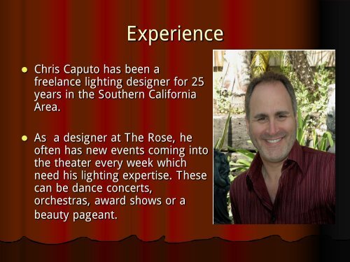 At The Rose Center Theater - Saddleback College