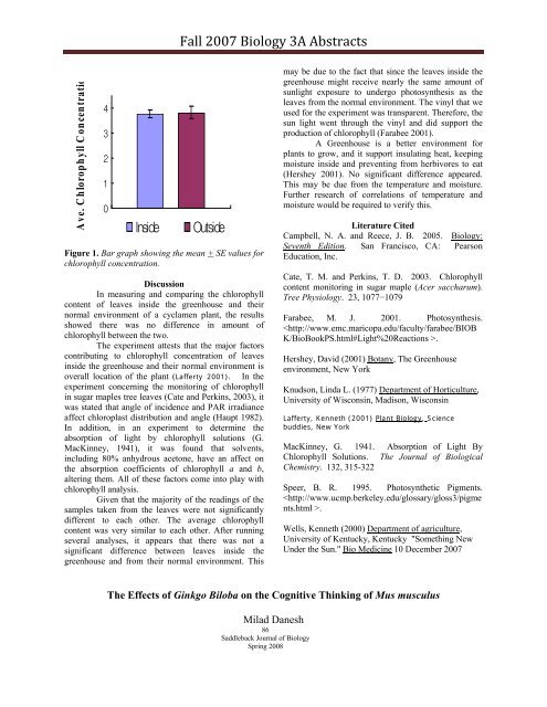 Volume 6, Spring 2008 - Saddleback College