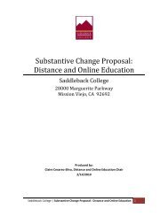 Substantive Change Proposal - Saddleback College