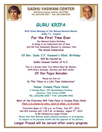 GURU KRIPA - Sadhu Vaswani Mission