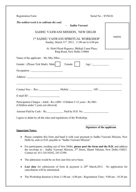 Registration-new-del.. - Sadhu Vaswani Mission