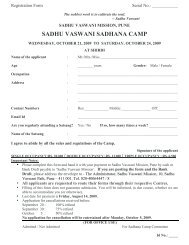 Form-Sadhana Camp - Sadhu Vaswani Mission