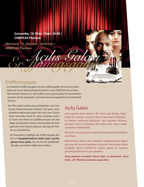 20. Türk Film Festivali Mannheim Dergisi - Sadibey