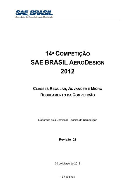 Regulamento SAE Brasil AeroDesign 2012 Revisao 2 - Escola de ...