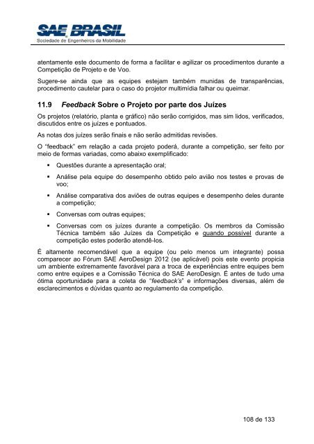 Regulamento SAE Brasil AeroDesign 2012 Revisao 2 - Escola de ...