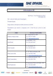 Informativo 05 - Lista de HotÃ©is para Hospedagem.pdf - SAE Brasil