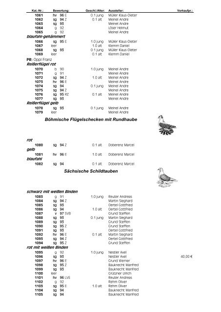 bitte anklicken! - SV Sächsische Farbentauben