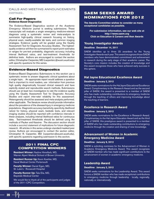 Nov-Dec 2011 Newsletter.pdf - The Society for Academic ...