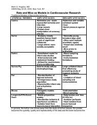 Rats and Mice as Models in Cardiovascular Research - Handout 2