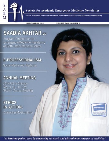 March-April 2012 - The Society for Academic Emergency Medicine