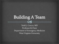 Todd J. Crocco, MD Professor & Chair Department of Emergency ...