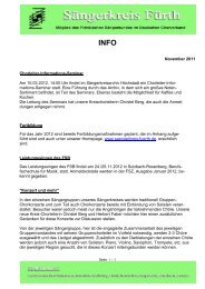 November 2011 Chorleiter-Informations ... - SÃ¤ngerkreis FÃ¼rth