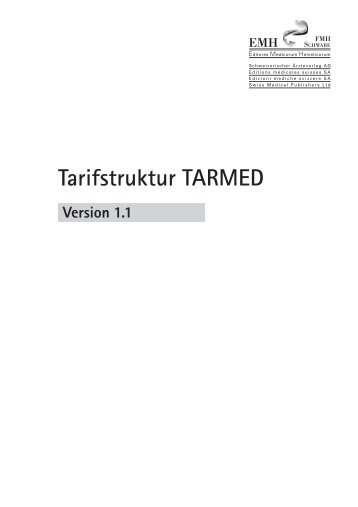 Tarifstruktur TARMED Version 1.1
