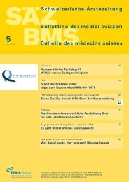 Swiss Quality Award 2014 - Schweizerische Ärztezeitung