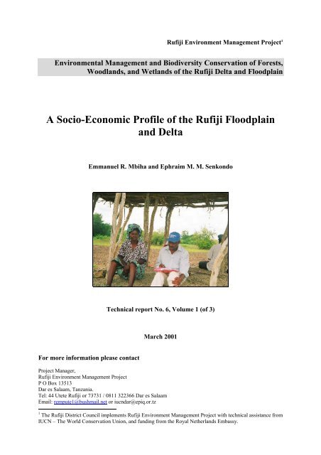 A Socio-Economic Profile of the Rufiji Floodplain and Delta.