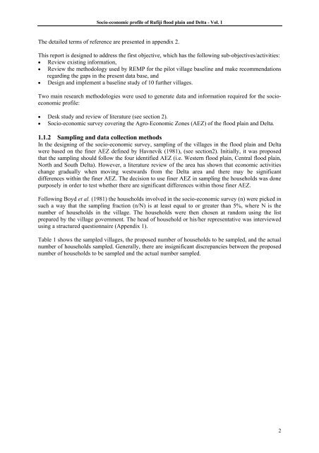 A Socio-Economic Profile of the Rufiji Floodplain and Delta.