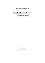Kambai Forest Reserve: A biodiversity survey. - Coastal Forests of ...