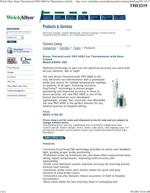 thermoscan ear thermometer