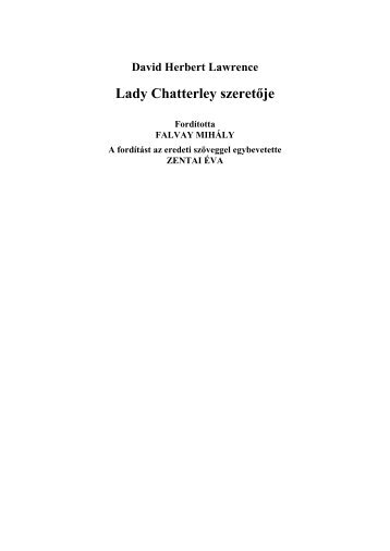David Herbert Lawrence Lady Chatterley szeretÅje - ElsÅ