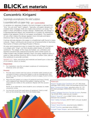 Concentric Kirigami - Dick Blick - Dick Blick Art Materials