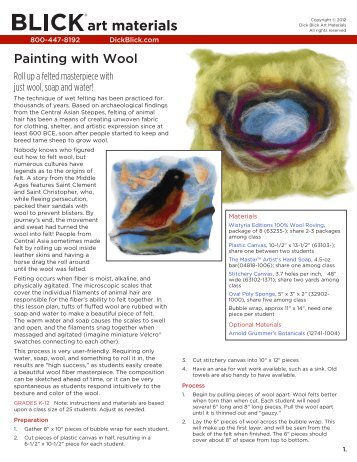 Painting with Wool - Dick Blick - Dick Blick Art Materials