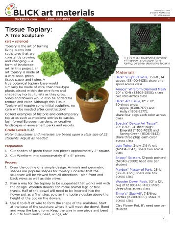 Tissue Topiary: A Tree Sculpture - Dick Blick - Dick Blick Art Materials