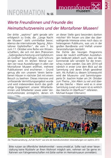 ML Info Heft 3/2013 - Stand Montafon