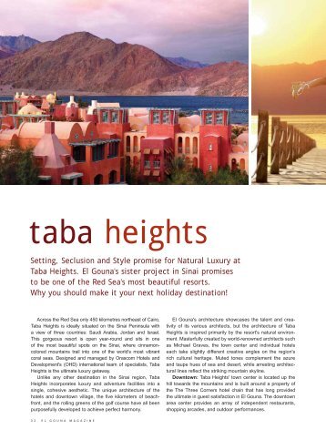 taba heights - EL GOUNA MAGAZINE