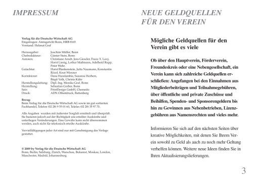 neue geldquellen fÃ¼r den verein - Komma-Net.de