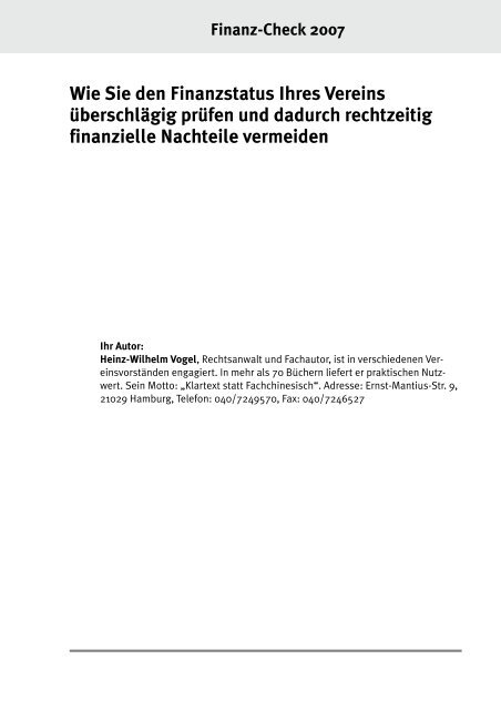 Wie Sie den Finanzstatus Ihres Vereins ... - Komma-Net.de
