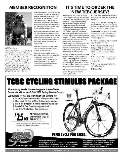 TCBC Named one of LAB's 2008 Bicycle Clubs of the Year!