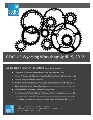 GEAR UP Workshop Booklet - Spark - University Corporation for ...