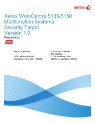 Xerox WorkCentre 5135/5150 Multifunction ... - Common Criteria