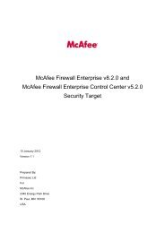 McAfee Firewall Enterprise v8.2.0 and McAfee ... - Common Criteria