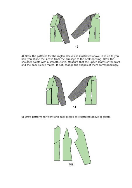 Drafting patterns for raglan sleeves - Leena's.com