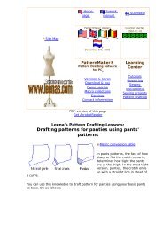 Drafting patterns for panties using pants' patterns - Leena's.com