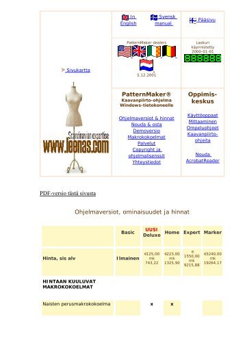 PatternMakerÂ® Oppimis- keskus PDF-versio tÃ¤stÃ¤ sivusta ...